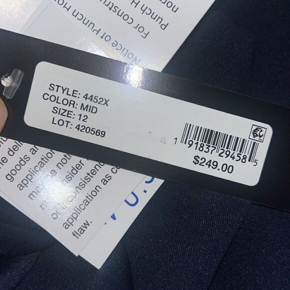 NEW Xscape 4452X Ruched Scuba Ruffle Gown - Picture 8 of 10